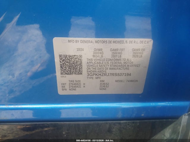 3GPKHZRJ7RS537194 Honda Prologue Elite