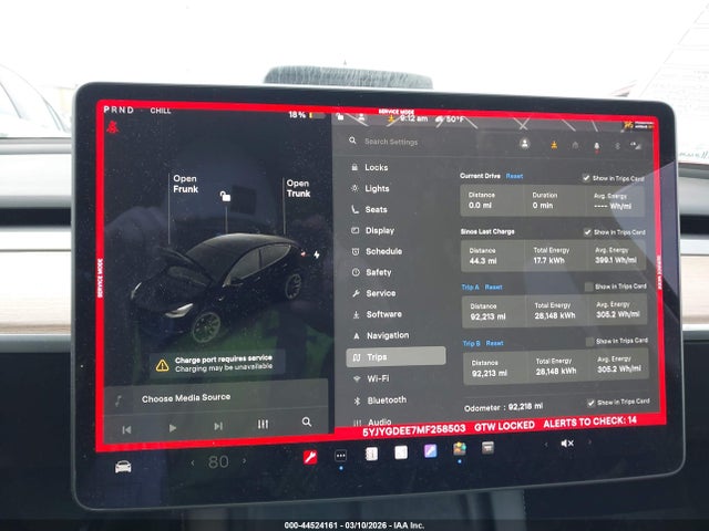 Aukcja sprzedaży 2021 Tesla Model Y Long Range Dual Motor All-wheel Drive, vin: 5YJYGDEE7MF258503, numer aukcji: 44524161
