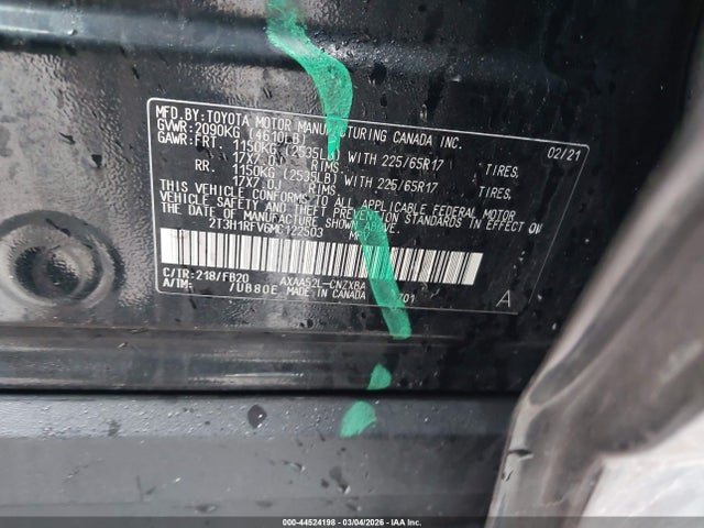 Toyota RAV4 LE 2021 2T3H1RFV6MC122503 Image 9