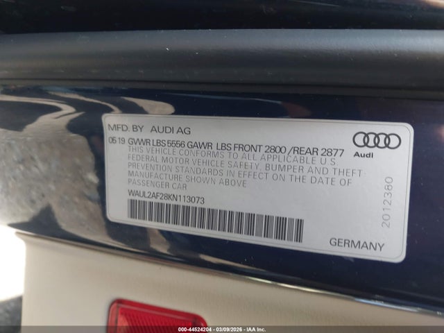 Продажа на аукционе авто 2019 Audi A6 55 Premium, vin: WAUL2AF28KN113073, номер лота: 44524204