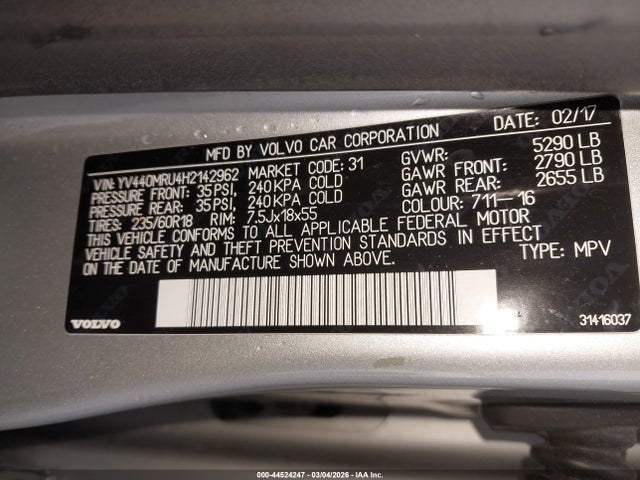 2017 VOLVO XC60 YV440MRU4H2142962 Photo 8