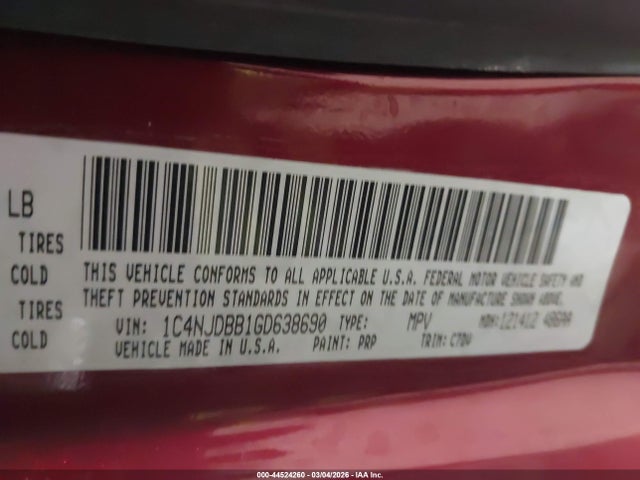 2016 JEEP COMPASS 1C4NJDBB1GD638690 Photo 8