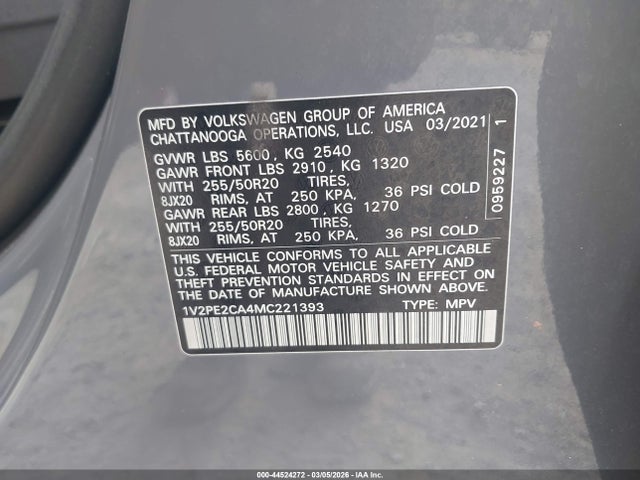 2021 VOLKSWAGEN ATLAS CROSS SPORT 1V2PE2CA4MC221393 Photo 8