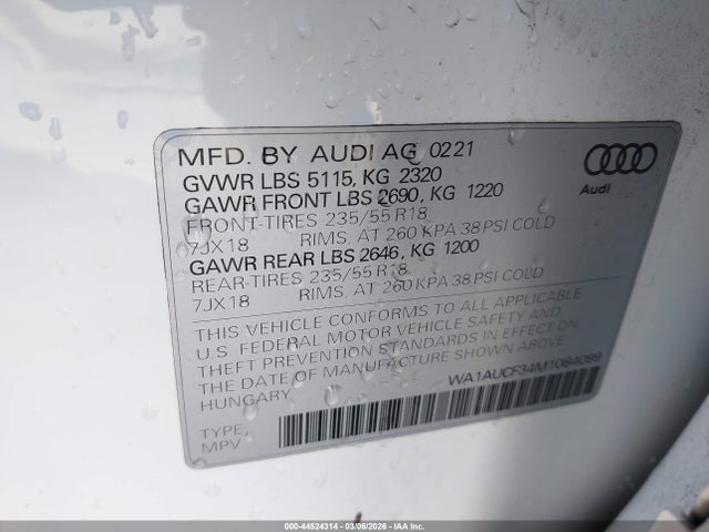 2021 AUDI Q3 WA1AUCF34M1084099 Photo 8