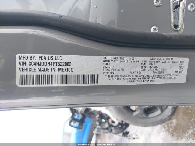Продажа на аукционе авто 2023 Jeep Compass Trailhawk 4x4, vin: 3C4NJDDN4PT522062, номер лота: 44524338