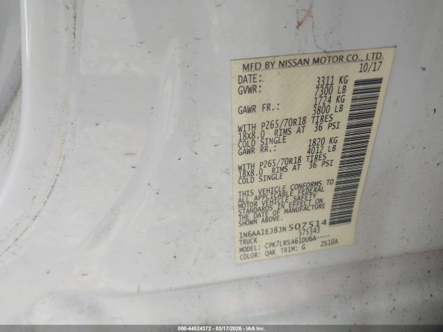 Nissan TITAN S 2018 1N6AA1EJ8JN507514 Image 9