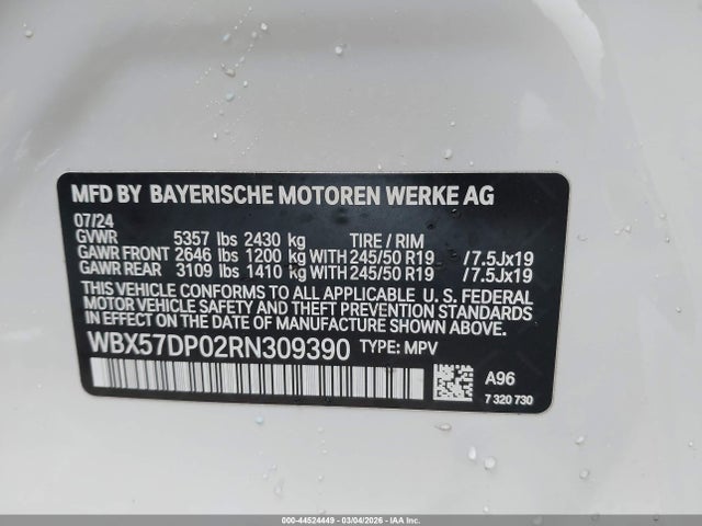 2024 BMW X3 WBX57DP02RN309390 Photo 8