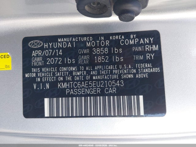Hyundai Veloster Turbo W/blue 2014 KMHTC6AE5EU210543 Image 9