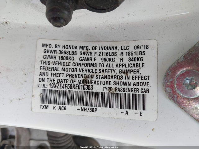 Honda INSIGHT EX 2019 19XZE4F58KE010353 Image 9