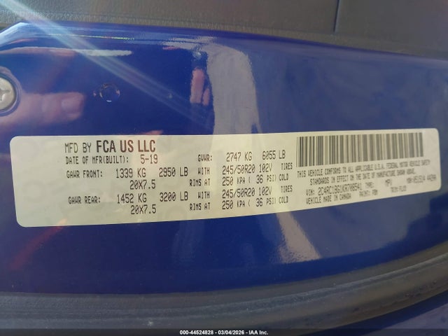 2019 CHRYSLER PACIFICA 2C4RC1BG1KR708541 Photo 8