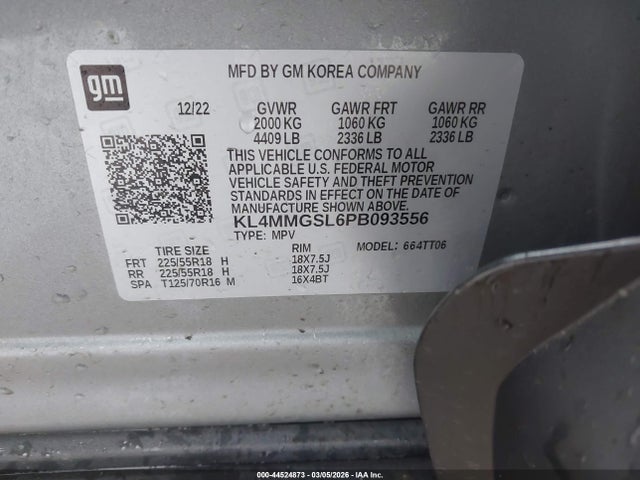 Продажа на аукционе авто 2023 Buick Encore Gx Essence Awd, vin: KL4MMGSL6PB093556, номер лота: 44524873