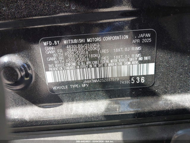 2025 MITSUBISHI ECLIPSE CROSS JA4ATWAA2SZ037579 Photo 8