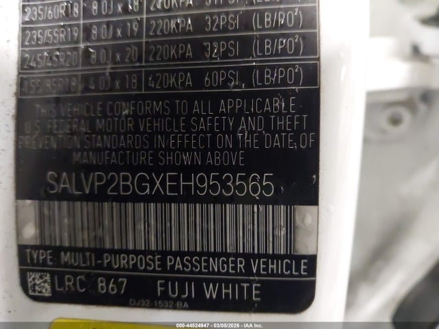 2014 LAND ROVER RANGE ROVER EVOQUE SALVP2BGXEH953565 Photo 8