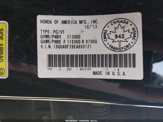 Aukcja sprzedaży 2014 Acura Tl 3.5 Special Edition, vin: 19UUA8F39EA800121, numer aukcji: 44525047