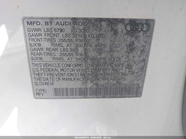 2015 AUDI Q7 WA1LGAFEXFD026375 Photo 8