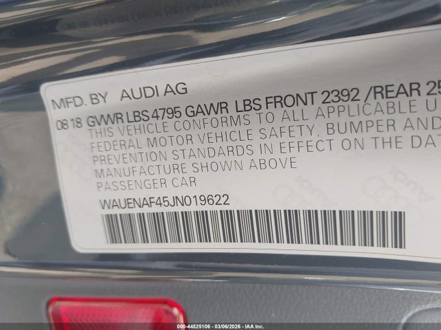 2018 AUDI A4 WAUENAF45JN019622 Photo 8