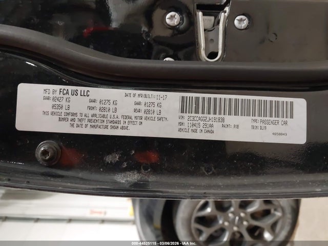 Продажа на аукционе авто 2018 Chrysler 300 300s Awd, vin: 2C3CCAGG2JH191838, номер лота: 44525115
