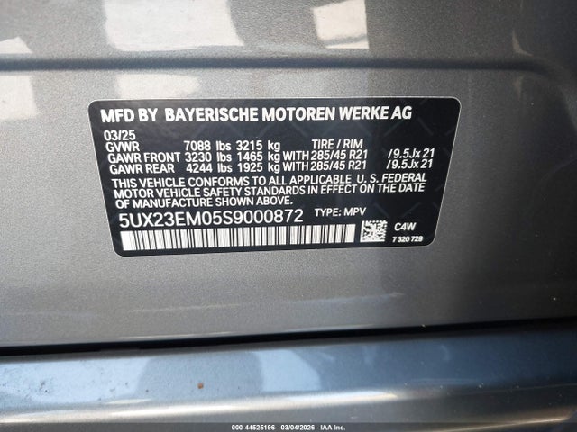 2025 BMW X7 5UX23EM05S9000872 Photo 8