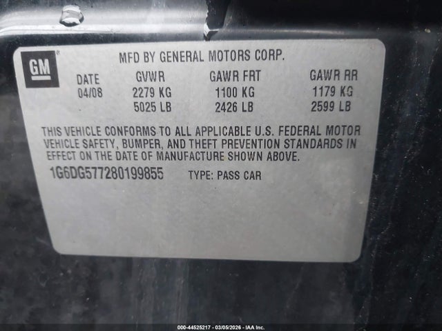 2008 CADILLAC CTS 1G6DG577280199855 Photo 8