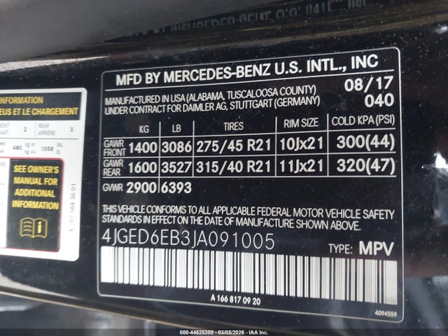 Aukcja sprzedaży 2018 Mercedes-benz Amg Gle 43 Coupe 4matic, vin: 4JGED6EB3JA091005, numer aukcji: 44525300