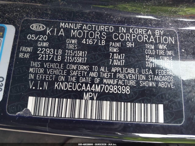 Aukcja sprzedaży 2021 Kia Seltos S, vin: KNDEUCAA4M7098398, numer aukcji: 44525301
