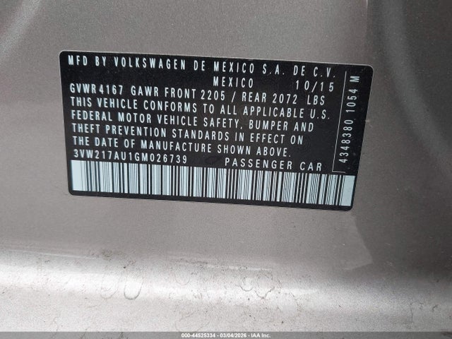 2016 VOLKSWAGEN GOLF 3VW217AU1GM026739 Photo 8