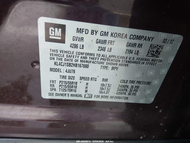 2017 BUICK ENCORE KL4CJ1SB2HB167680 Photo 8