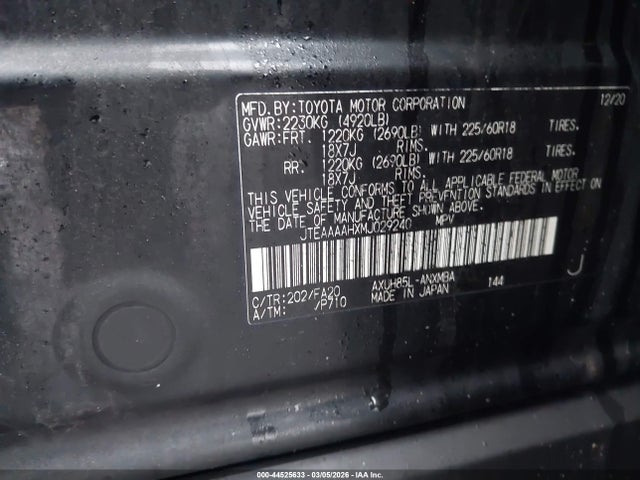 Toyota VENZA LE 2021 JTEAAAAHXMJ029240 Image 9