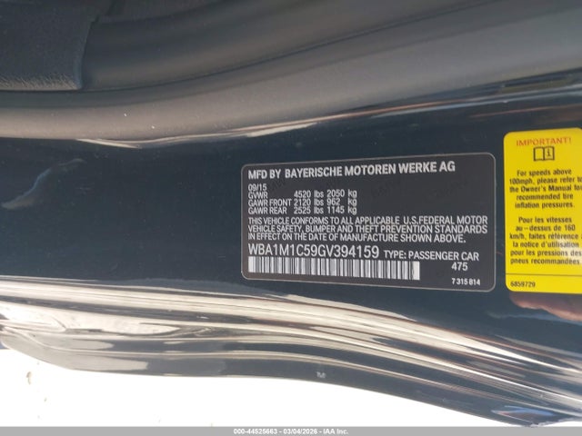 Продаж на аукціоні авто 2016 Bmw M235i, vin: WBA1M1C59GV394159, номер лоту: 44525663