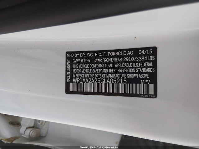 2016 PORSCHE CAYENNE WP1AA2A25GLA05215 Photo 8
