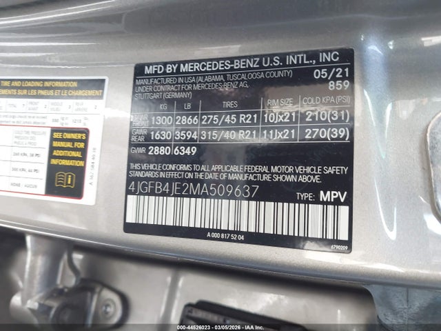 2021 MERCEDES-BENZ GLE 350 4JGFB4JE2MA509637 Photo 8