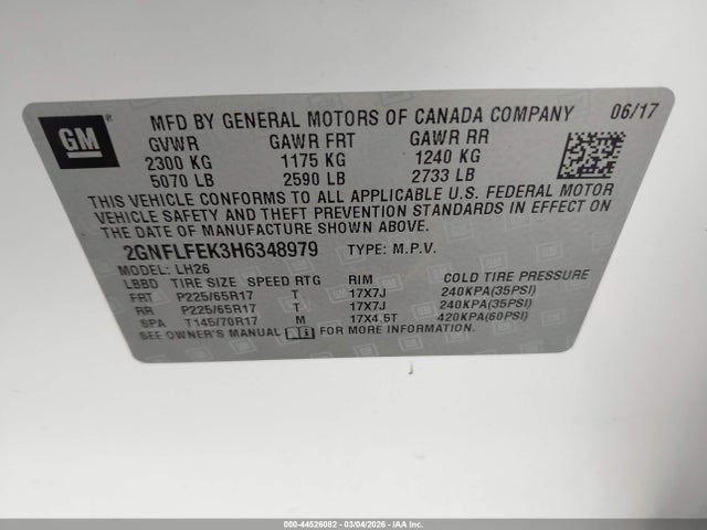 Chevrolet EQUINOX LT 2017 2GNFLFEK3H6348979 Image 9