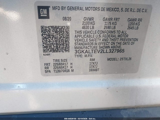 2020 GMC TERRAIN 3GKALTEV2LL327965 Photo 8