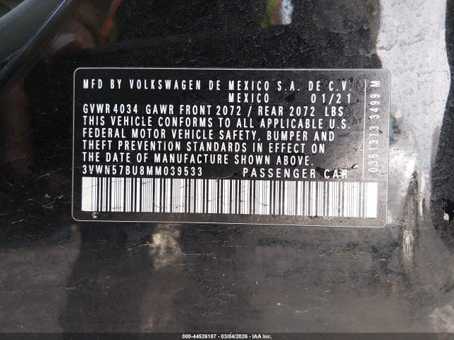 2021 VOLKSWAGEN JETTA 3VWN57BU8MM039533 Photo 8