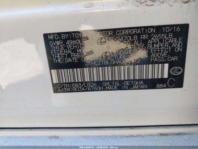 Продаж на аукціоні авто 2017 Lexus Gs 350 F Sport, vin: JTHCZ1BL0HA004912, номер лоту: 44526191