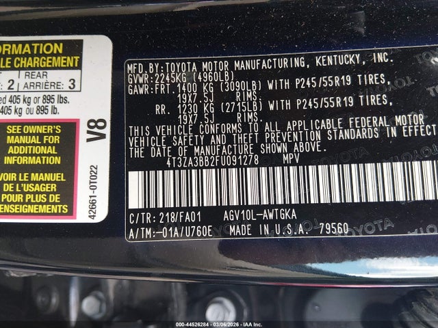 2015 TOYOTA VENZA 4T3ZA3BB2FU091278 Photo 8
