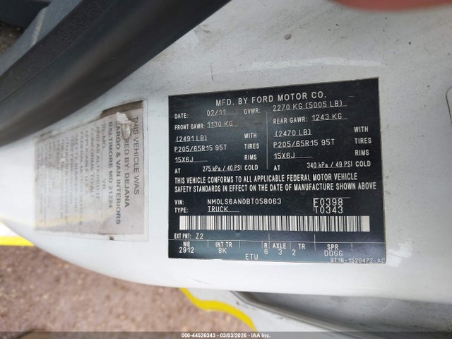 2011 FORD TRANSIT CONNECT NM0LS6AN0BT058063 Photo 8