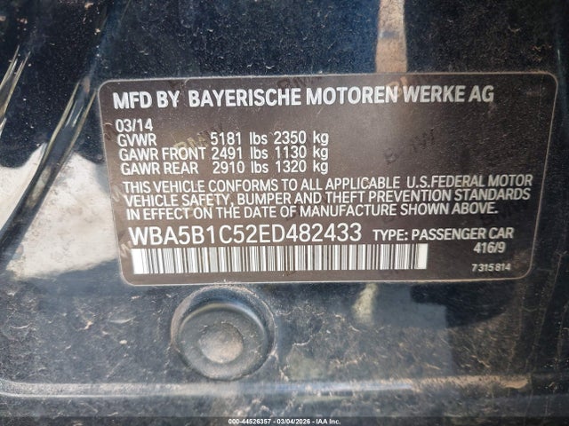 BMW 535i 2014 WBA5B1C52ED482433 Image 9
