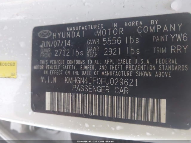 2015 HYUNDAI GENESIS KMHGN4JF0FU029621 Photo 8