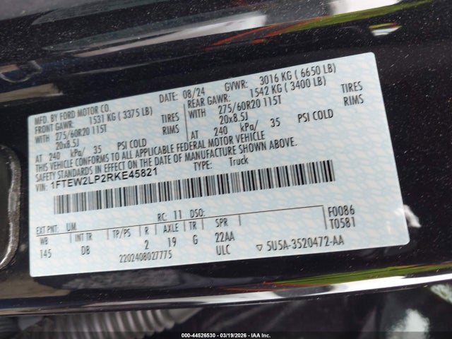 Ford F-150 Stx 2024 1FTEW2LP2RKE45821 Image 9
