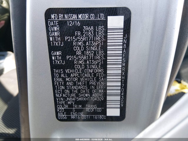 Nissan JUKE S 2017 JN8AF5MRXHT704309 Image 9