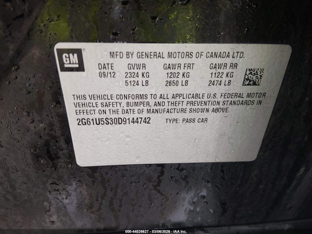 2013 CADILLAC XTS 2G61U5S30D9144742 Photo 8