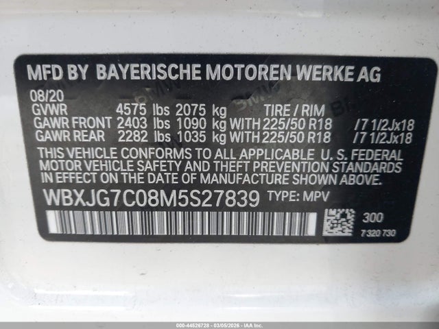 2021 BMW X1 WBXJG7C08M5S27839 Photo 8