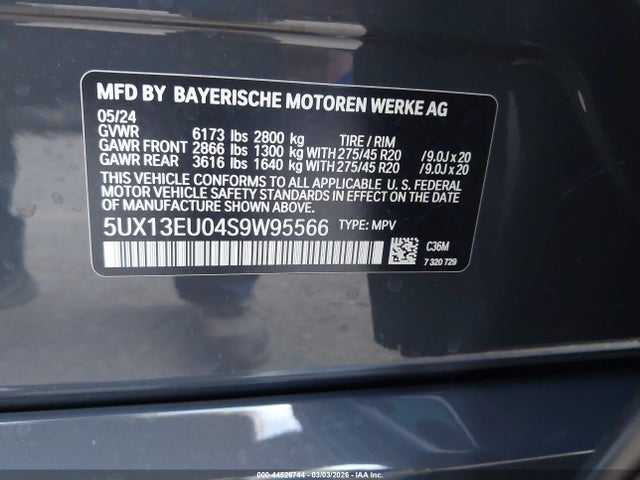 5UX13EU04S9W95566 BMW X5 Sdrive40i