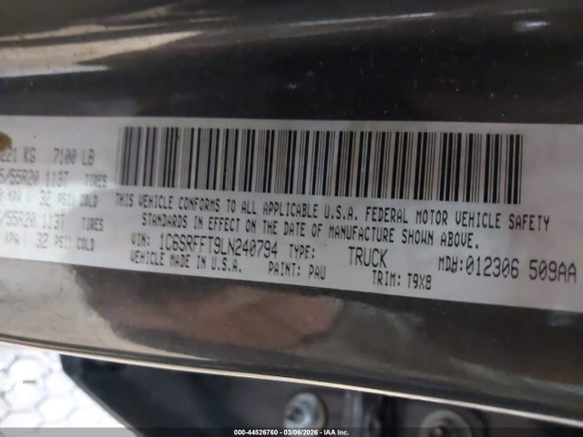 2020 RAM 1500 1C6SRFFT9LN240794 Photo 8