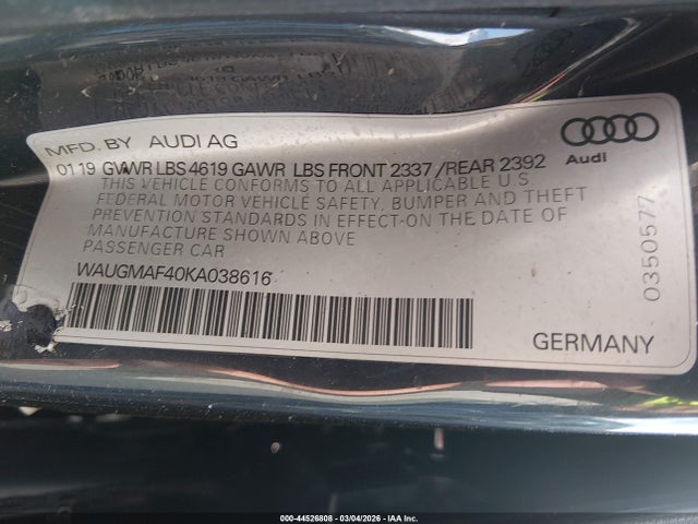 2019 AUDI A4 WAUGMAF40KA038616 Photo 8