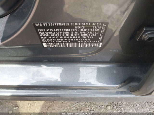 3VWD17AJ0GM350716 Volkswagen Jetta 1.8t Sport