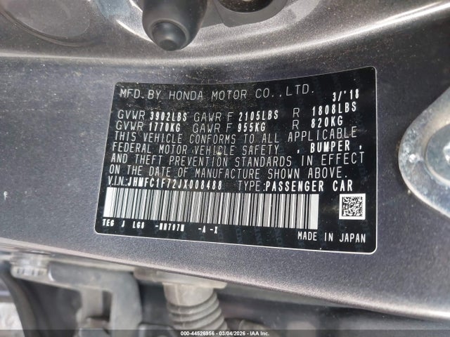 JHMFC1F72JX008488 Honda Civic Ex-l