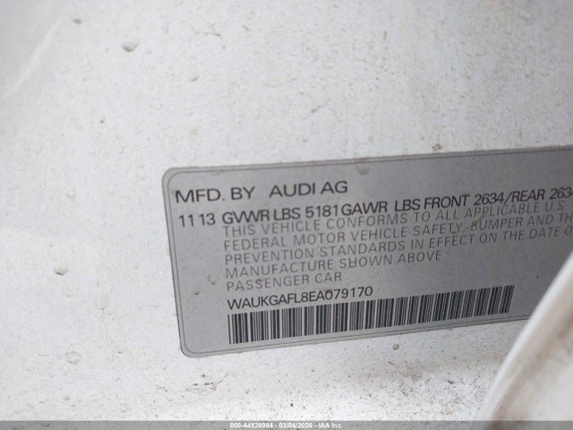 Aukcja sprzedaży 2014 Audi S4 3.0t Premium Plus, vin: WAUKGAFL8EA079170, numer aukcji: 44526984