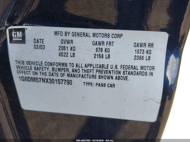2003 CADILLAC CTS 1G6DM57NX30157790 Photo 8